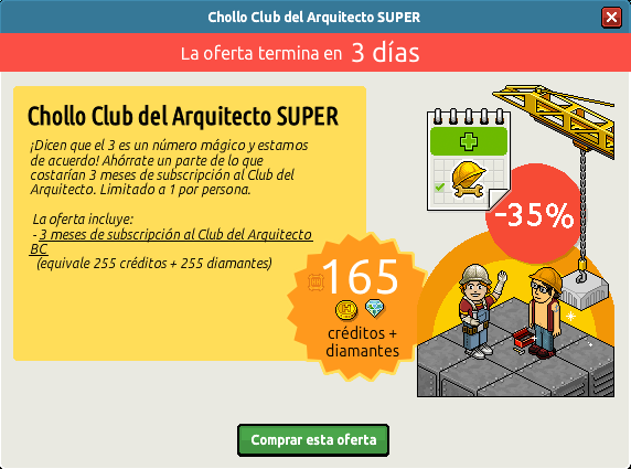 Chollo Club del Arquitecto SUPER - Noticias - Habbo-Happy